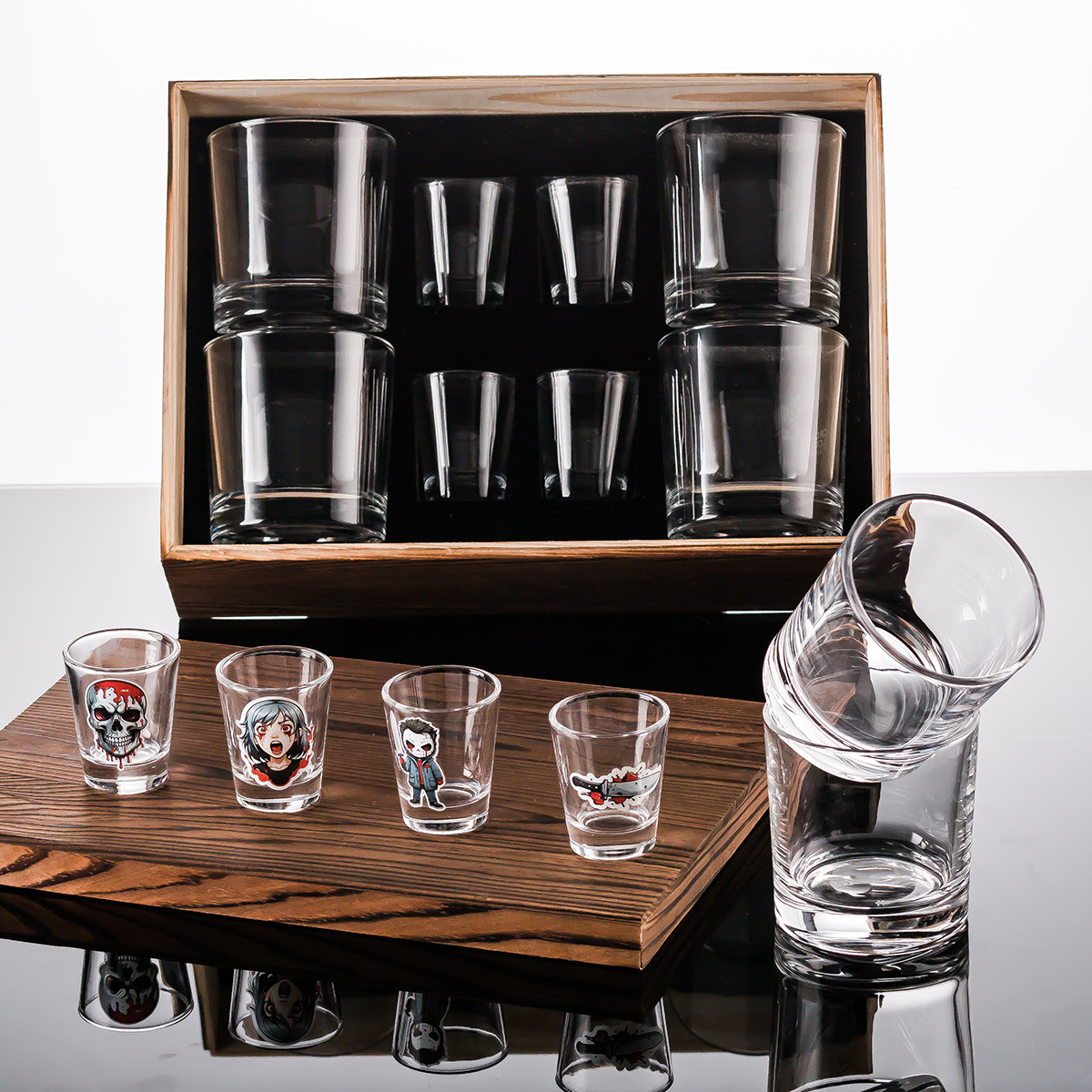 8 Pack Whiskey Shot Glasses Gift Set