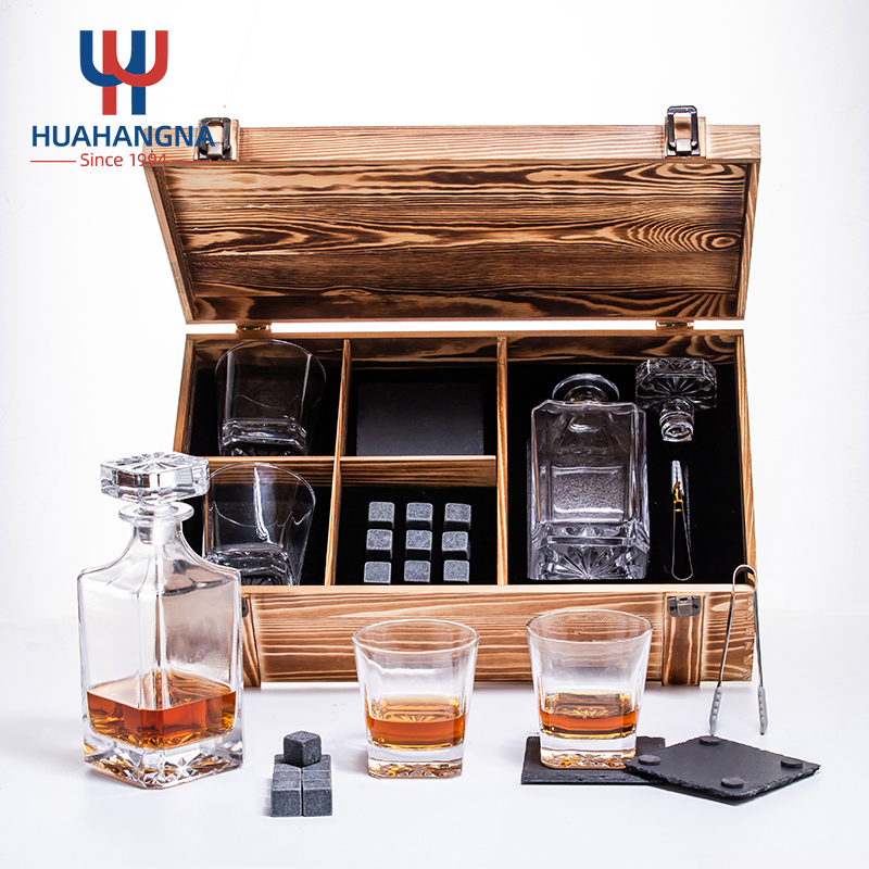 Glass Whiskey Decanter Gift Set