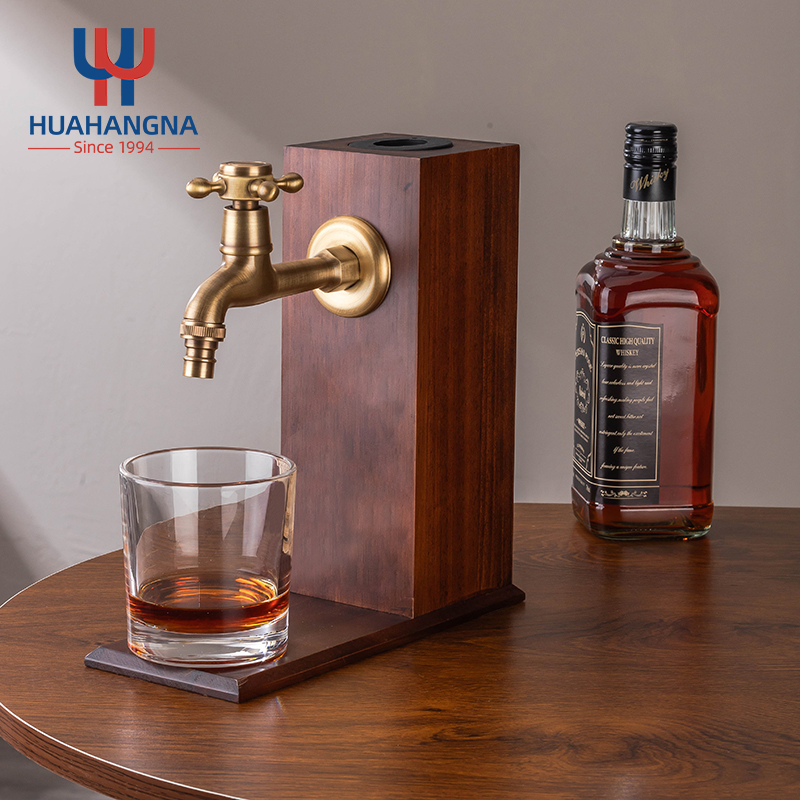 Wooden Liquor Whisky Decanter Dispenser